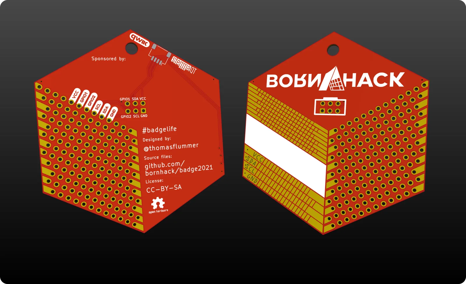 BornHack 2021 DIY Badge badge image