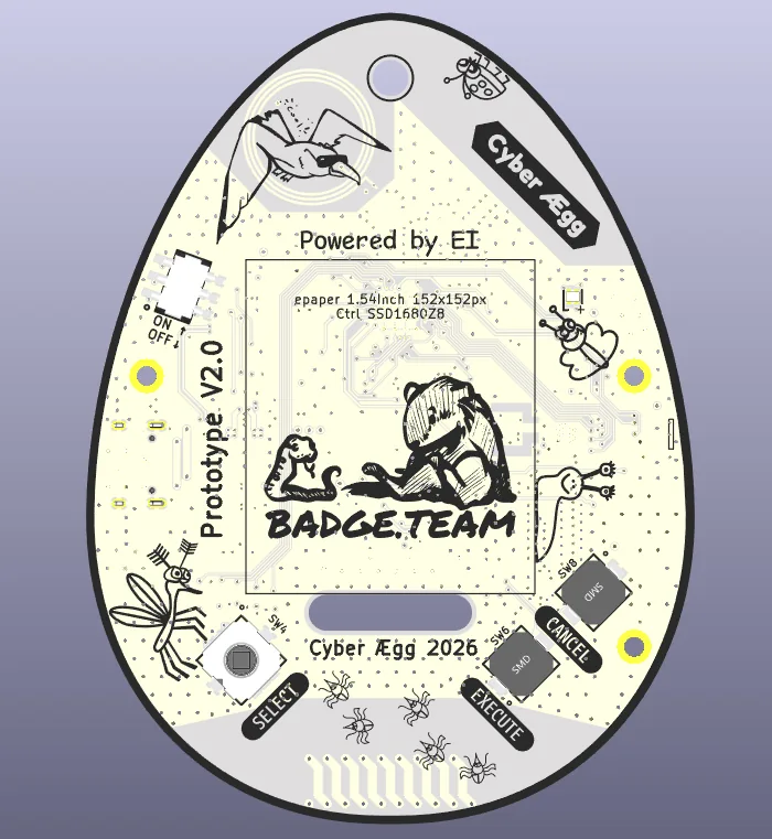 BornHack 2026 Badge: Pre-event Cyber Ægg LoRa mesh badge