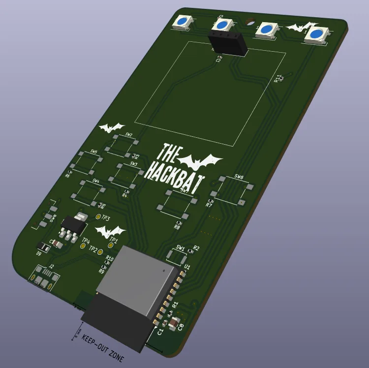 Hackbat DEF CON 32 Badge badge image